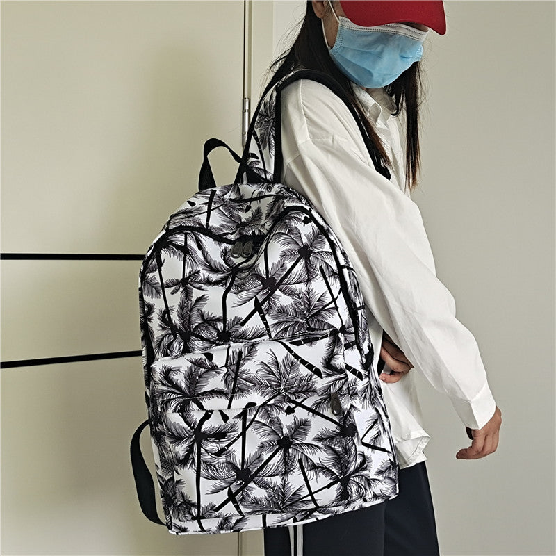Retro-Style Large-Capacity College Backpack