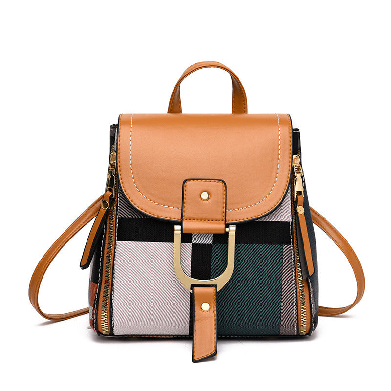 Women’s Grid Backpack – School & Travel Bag for Girls
