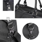 Men’s Water-Resistant Travel Bag – Large Capacity, Black