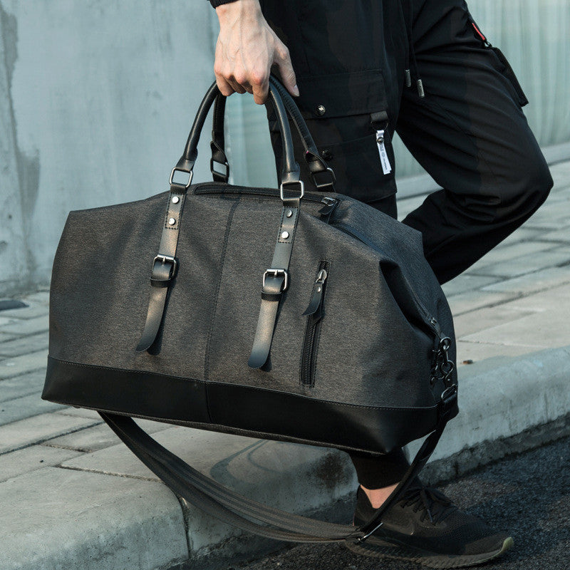 Men’s Water-Resistant Travel Bag – Large Capacity, Black