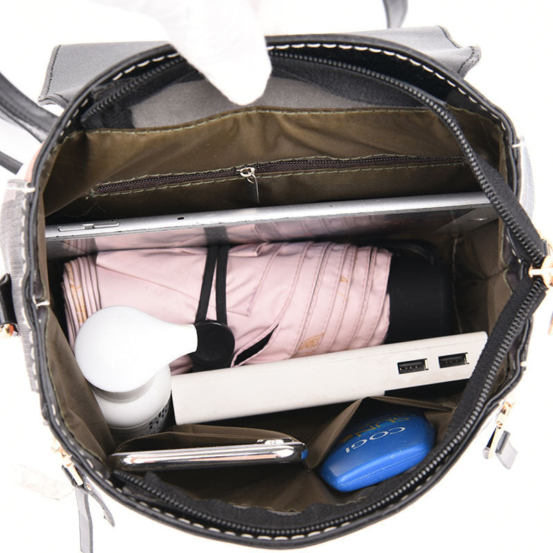 Women’s Grid Backpack – School & Travel Bag for Girls
