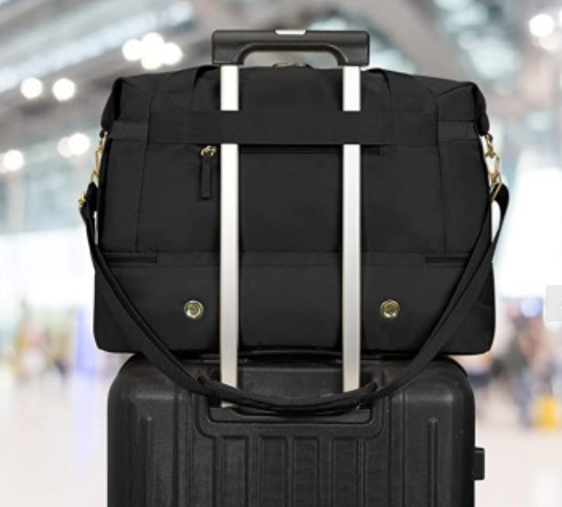 Waterproof Travel Duffel & Gym Bag with Trolley Sleeve