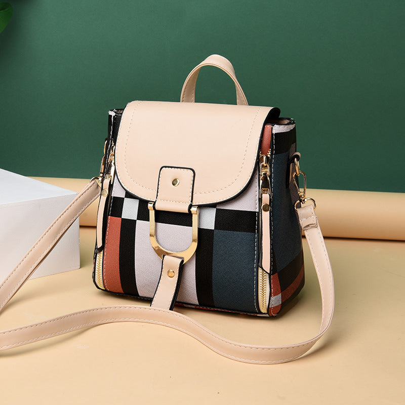 Women’s Grid Backpack – School & Travel Bag for Girls