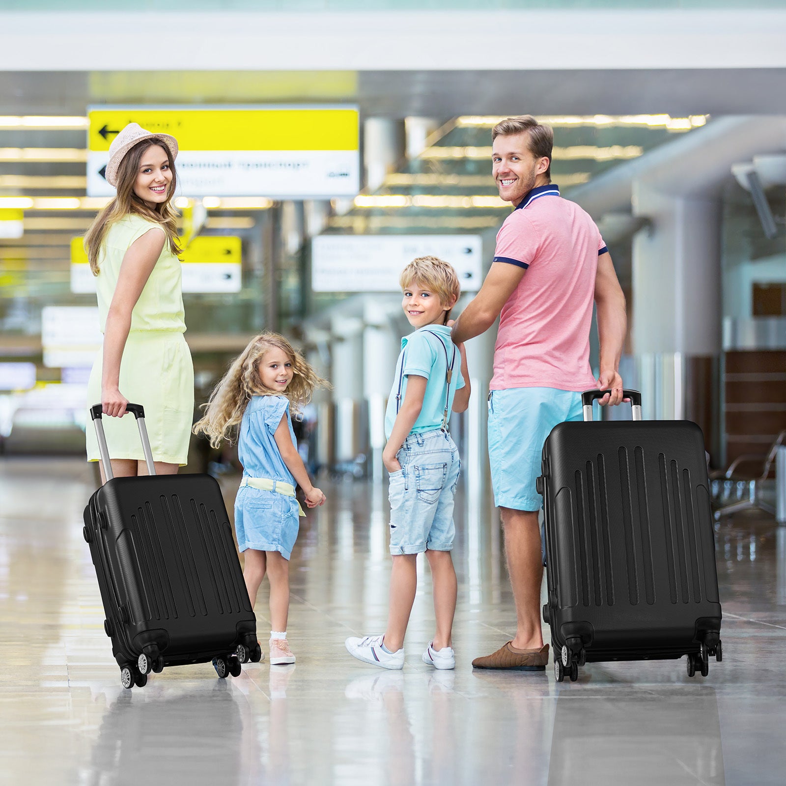 3-in-1 ABS+PC Luggage Set – 20", 24", 28" Suitcases