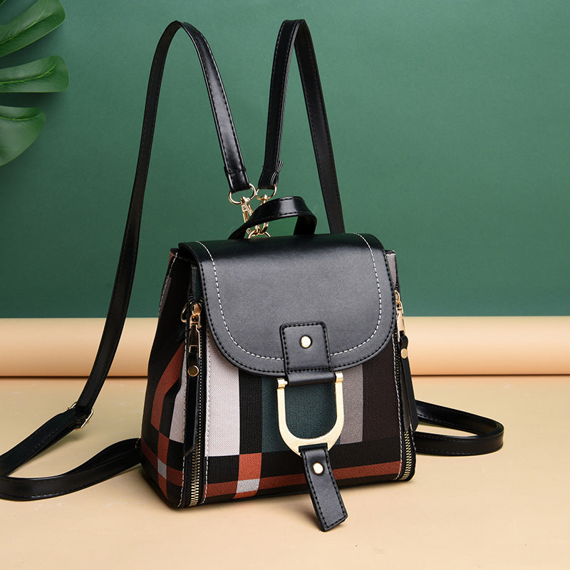 Women’s Grid Backpack – School & Travel Bag for Girls