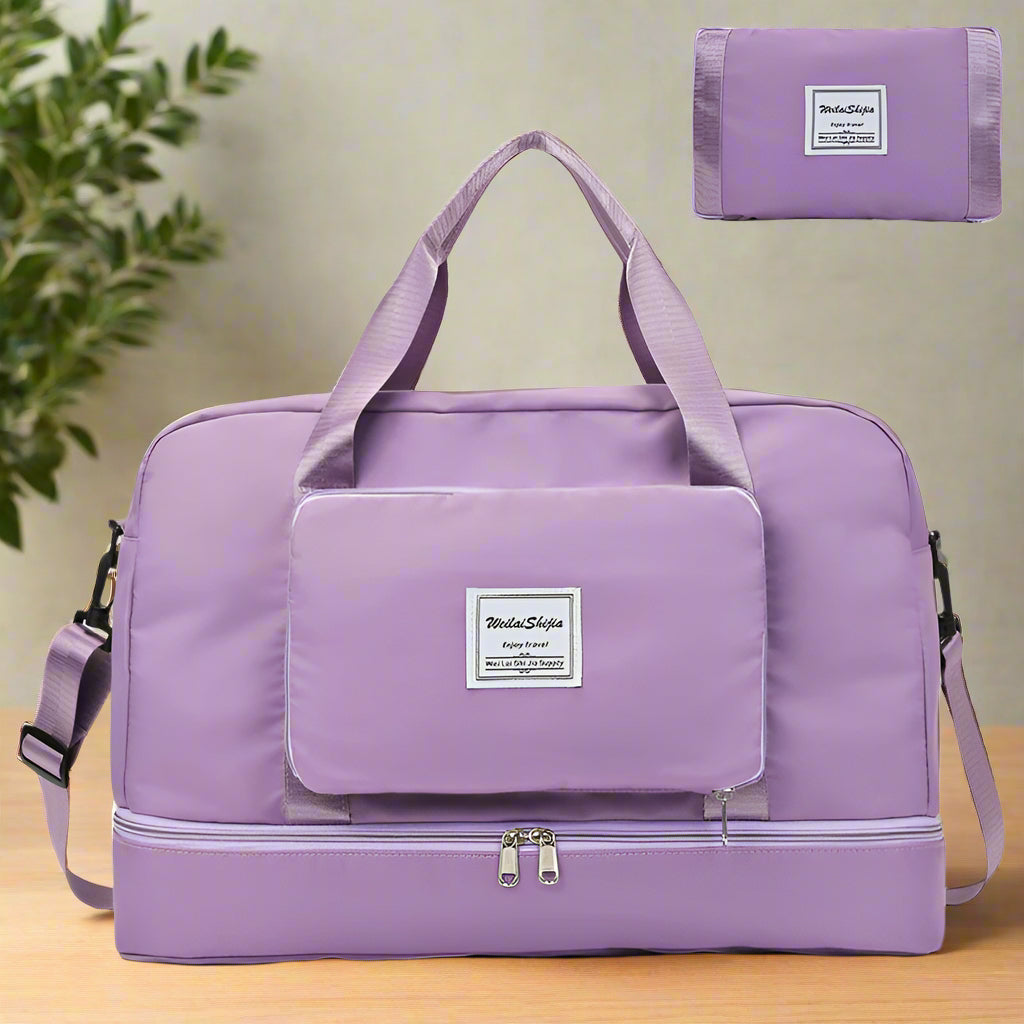 Foldable Travel Duffel Bags Sports Gym Tote Bag Women