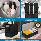 Waterproof Travel & Gym Duffel Bag with Trolley Sleeve