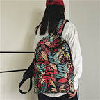 Retro-Style Large-Capacity College Backpack