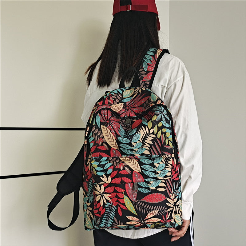 Retro-Style Large-Capacity College Backpack