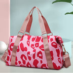 Women’s Sports Shoulder Bag – Stylish Cow Print Travel Duffel