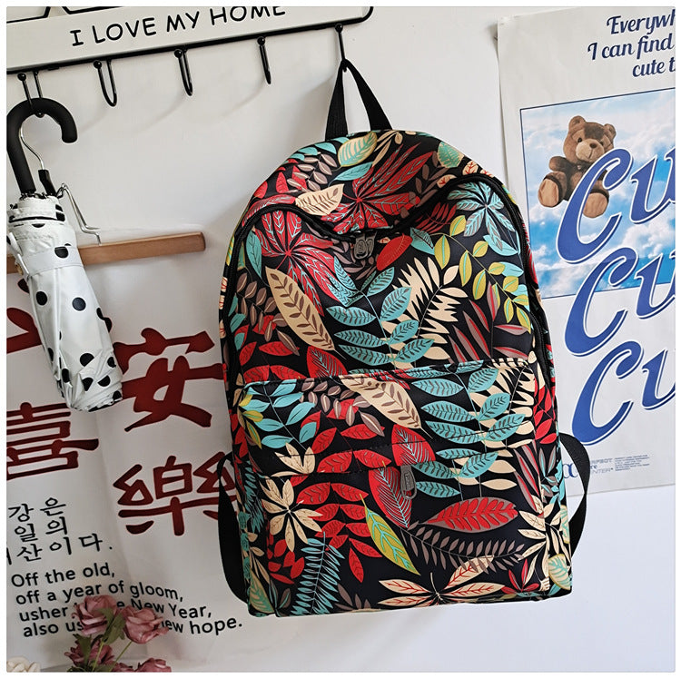 Retro-Style Large-Capacity College Backpack