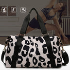 Women’s Sports Shoulder Bag – Stylish Cow Print Travel Duffel